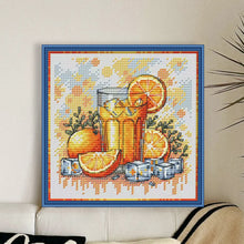 Load image into Gallery viewer, Oranges and Orange Soda - 23*23CM  Stamped Cross Stitch(Fairy Brand)
