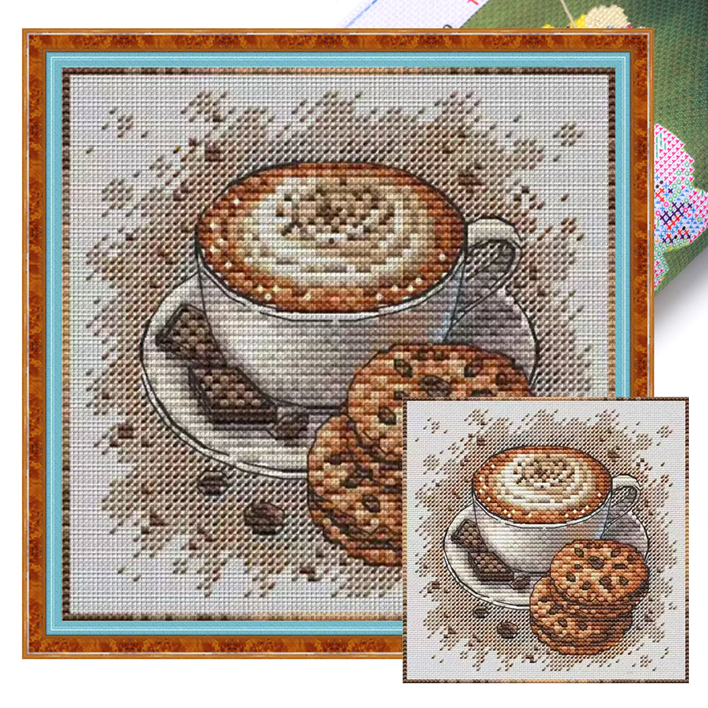 Coffee Cookies - 23*23CM  Stamped Cross Stitch£¨Fairy Brand£©