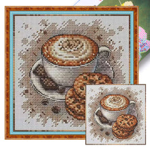 Load image into Gallery viewer, Coffee Cookies - 23*23CM  Stamped Cross Stitch（Fairy Brand）
