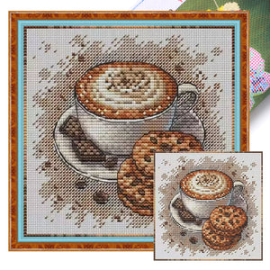 Coffee Cookies - 23*23CM  Stamped Cross Stitch（Fairy Brand）