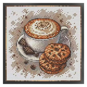 Coffee Cookies - 23*23CM  Stamped Cross Stitch（Fairy Brand）