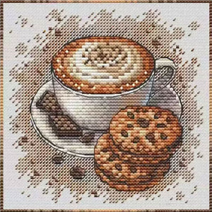 Coffee Cookies - 23*23CM  Stamped Cross Stitch（Fairy Brand）