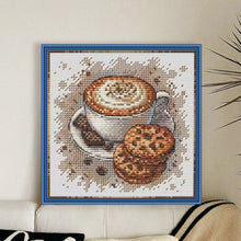 Load image into Gallery viewer, Coffee Cookies - 23*23CM  Stamped Cross Stitch（Fairy Brand）
