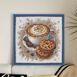 Coffee Cookies - 23*23CM  Stamped Cross Stitch（Fairy Brand）