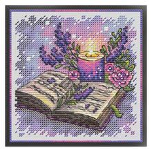 Load image into Gallery viewer, Lavender and Book - 23*23CM  Stamped Cross Stitch£¨Fairy Brand£©
