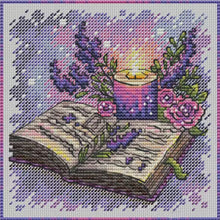 Load image into Gallery viewer, Lavender and Book - 23*23CM  Stamped Cross Stitch£¨Fairy Brand£©
