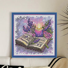 Load image into Gallery viewer, Lavender and Book - 23*23CM  Stamped Cross Stitch£¨Fairy Brand£©
