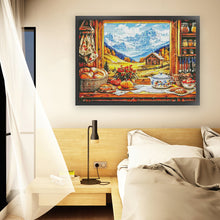 Load image into Gallery viewer, Autumn Window Scene - 95*75CM 14CT Stamped Cross Stitch Egyptian cotton（Fairy Brand）
