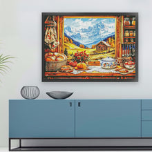 Load image into Gallery viewer, Autumn Window Scene - 95*75CM 14CT Stamped Cross Stitch Egyptian cotton（Fairy Brand）
