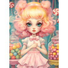 Load image into Gallery viewer, Big-Eyed Girl 40*55CM(Canvas) Full Round Drill Diamond Painting(Partial AB)
