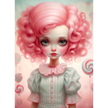 Load image into Gallery viewer, Big-Eyed Girl 40*55CM(Canvas) Full Round Drill Diamond Painting(Partial AB)
