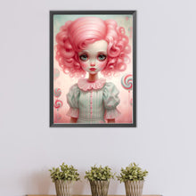 Load image into Gallery viewer, Big-Eyed Girl 40*55CM(Canvas) Full Round Drill Diamond Painting(Partial AB)
