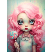 Load image into Gallery viewer, Big-Eyed Girl 40*55CM(Canvas) Full Round Drill Diamond Painting(Partial AB)

