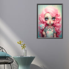 Load image into Gallery viewer, Big-Eyed Girl 40*55CM(Canvas) Full Round Drill Diamond Painting(Partial AB)
