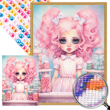 Load image into Gallery viewer, Big-Eyed Girl 40*55CM(Canvas) Full Round Drill Diamond Painting(Partial AB)
