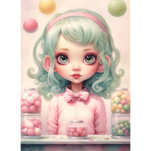 Load image into Gallery viewer, Big-Eyed Girl 40*55CM(Canvas) Full Round Drill Diamond Painting(Partial AB)

