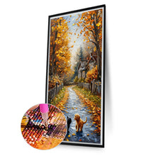 Load image into Gallery viewer, Autumn Path With Cats And Dogs 40*70CM(Canvas) Full Round Drill Diamond Painting
