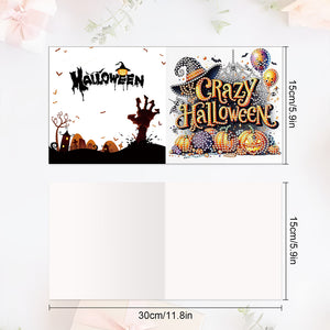 6PCS DIY Diamond Art Greeting Cards Congratulations Cards  Gifts (Halloween)