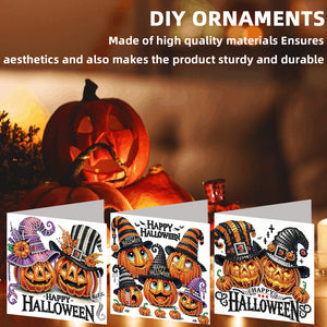 6PCS DIY Diamond Art Greeting Cards Congratulations Cards  Gifts (Halloween)