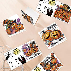 6PCS DIY Diamond Art Greeting Cards Congratulations Cards  Gifts (Halloween)