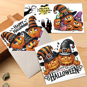 6PCS DIY Diamond Art Greeting Cards Congratulations Cards  Gifts (Halloween)