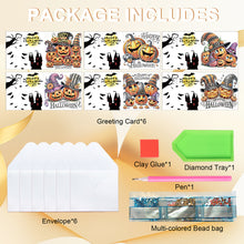 Load image into Gallery viewer, 6PCS DIY Diamond Art Greeting Cards Congratulations Cards  Gifts (Halloween)
