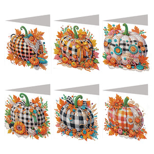 6PCS DIY Diamond Art Greeting Cards Congratulations Cards  Gifts (Halloween)