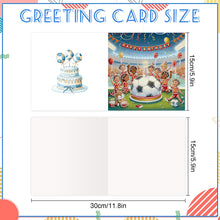 Load image into Gallery viewer, 6PCS DIY Diamond Art Greeting Cards Congratulations Cards  Gifts (Football)
