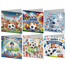 Load image into Gallery viewer, 6PCS DIY Diamond Art Greeting Cards Congratulations Cards  Gifts (Football)
