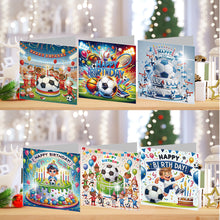 Load image into Gallery viewer, 6PCS DIY Diamond Art Greeting Cards Congratulations Cards  Gifts (Football)
