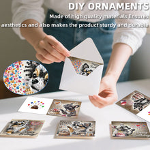 Load image into Gallery viewer, 6PCS DIY Diamond Art Greeting Cards Congratulations Cards  Gifts (Cake)
