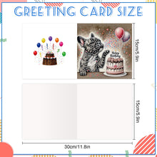 Load image into Gallery viewer, 6PCS DIY Diamond Art Greeting Cards Congratulations Cards  Gifts (Cake)
