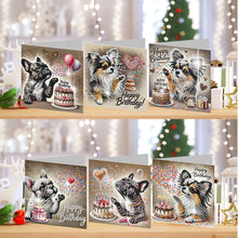 Load image into Gallery viewer, 6PCS DIY Diamond Art Greeting Cards Congratulations Cards  Gifts (Cake)

