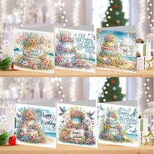 Load image into Gallery viewer, 6PCS DIY Diamond Art Greeting Cards Congratulations Cards  Gifts (Happy)
