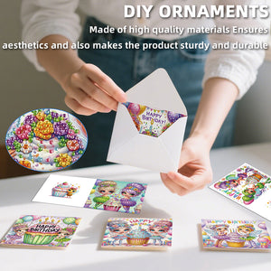 6PCS DIY Diamond Art Greeting Cards Congratulations Cards  Gifts (Sisters)
