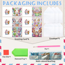Load image into Gallery viewer, 6PCS DIY Diamond Art Greeting Cards Congratulations Cards  Gifts (Sisters)
