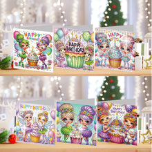 Load image into Gallery viewer, 6PCS DIY Diamond Art Greeting Cards Congratulations Cards  Gifts (Sisters)
