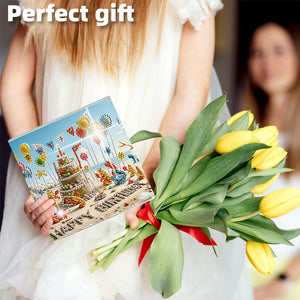 6PCS DIY Diamond Art Greeting Cards Congratulations Cards  Gifts (Ocean)