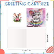 Load image into Gallery viewer, 6PCS DIY Diamond Art Greeting Cards Congratulations Cards  Gifts (Mouse)

