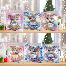 Load image into Gallery viewer, 6PCS DIY Diamond Art Greeting Cards Congratulations Cards  Gifts (Mouse)
