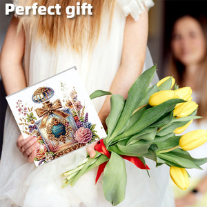 6PCS DIY Diamond Art Greeting Cards Congratulations Cards  Gifts (Perfume)