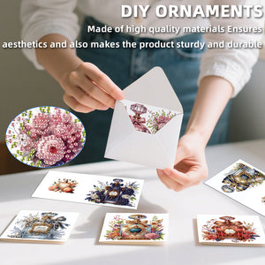 6PCS DIY Diamond Art Greeting Cards Congratulations Cards  Gifts (Perfume)
