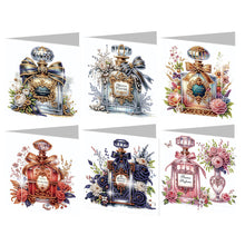 Load image into Gallery viewer, 6PCS DIY Diamond Art Greeting Cards Congratulations Cards  Gifts (Perfume)

