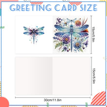 Load image into Gallery viewer, 6PCS DIY Diamond Art Greeting Cards Congratulations Cards  Gifts (Dragonfly)
