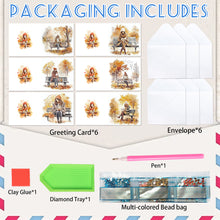 Load image into Gallery viewer, 6PCS DIY Diamond Art Greeting Cards Congratulations Cards  Gifts (Girl)
