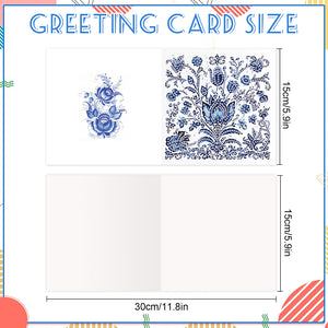 6PCS DIY Diamond Art Greeting Cards Congratulations Cards  Gifts (Porcelain)