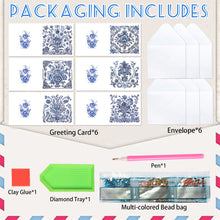 Load image into Gallery viewer, 6PCS DIY Diamond Art Greeting Cards Congratulations Cards  Gifts (Porcelain)
