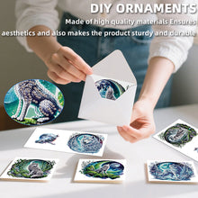 Load image into Gallery viewer, 6PCS DIY Diamond Art Greeting Cards Congratulations Cards  Gifts (Wolf)
