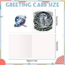 Load image into Gallery viewer, 6PCS DIY Diamond Art Greeting Cards Congratulations Cards  Gifts (Wolf)
