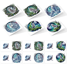 Load image into Gallery viewer, 6PCS DIY Diamond Art Greeting Cards Congratulations Cards  Gifts (Wolf)
